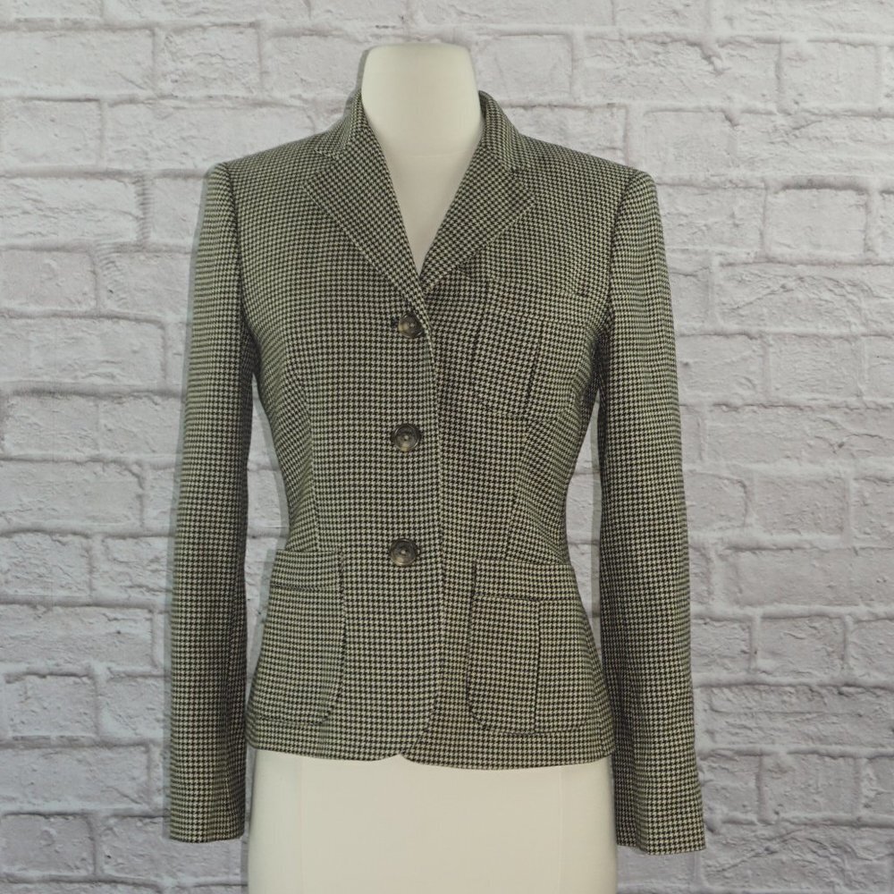 Vintage Ralph Lauren Wool Houndstooth Blazer